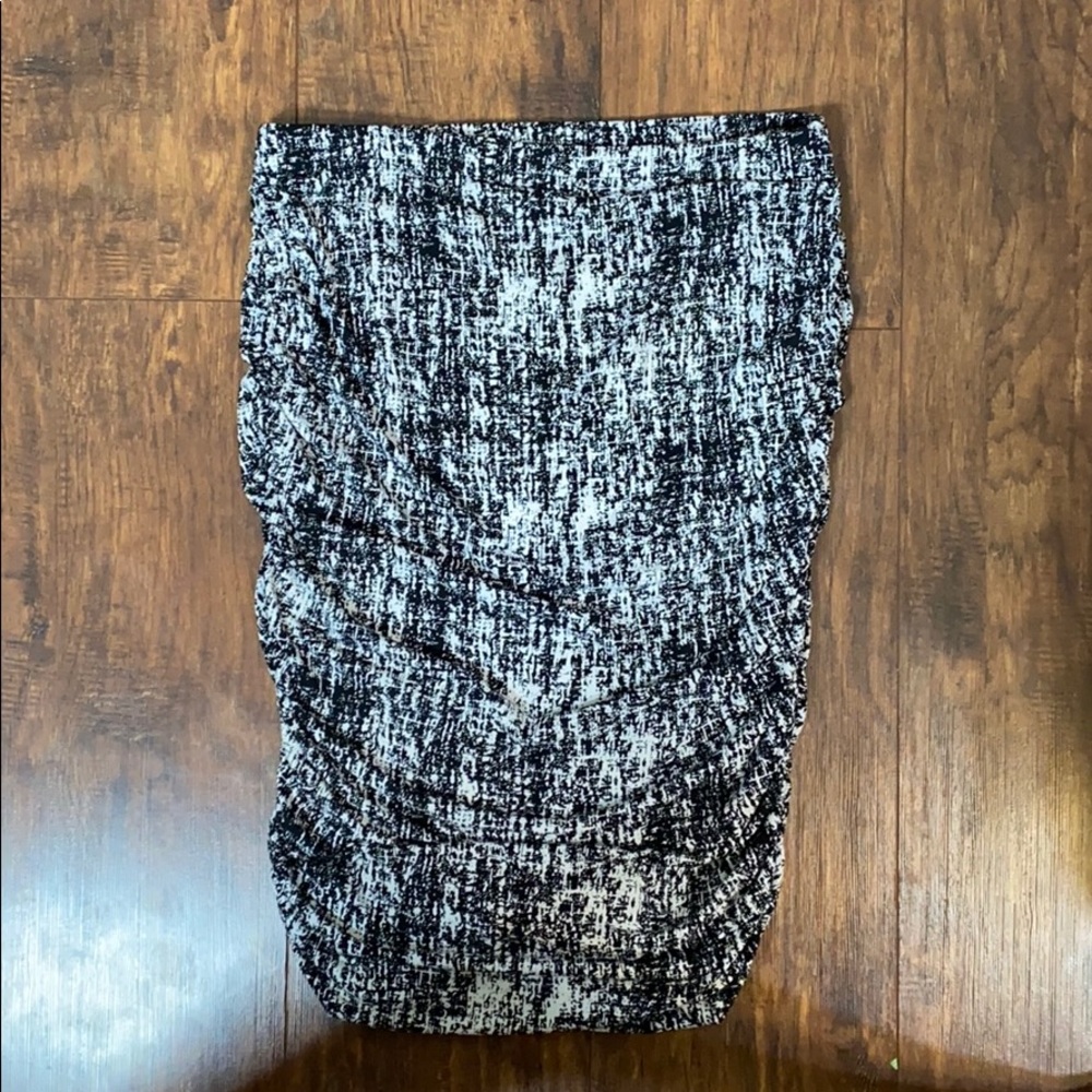 Vince Camuto Abstract Ruched Bodycon Skirt Sz S